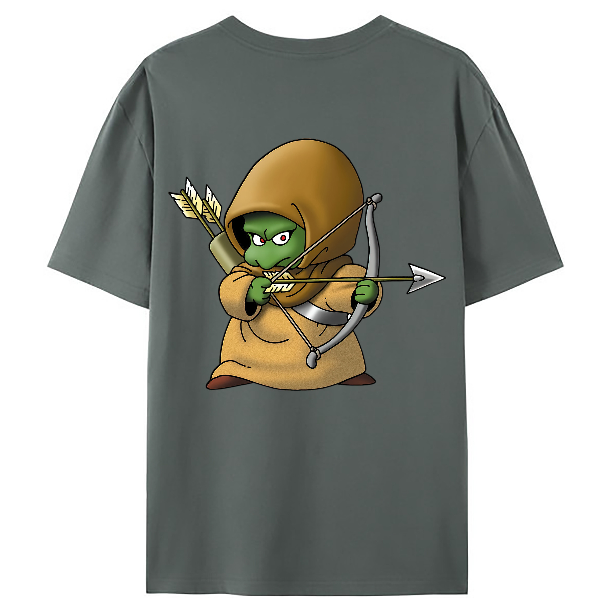 （画像用） ドラゴンクエスト Doragon Kuesuto Dragon Quest 綿100％ メンズ半袖Tシャツ（バックプリント） 通気性